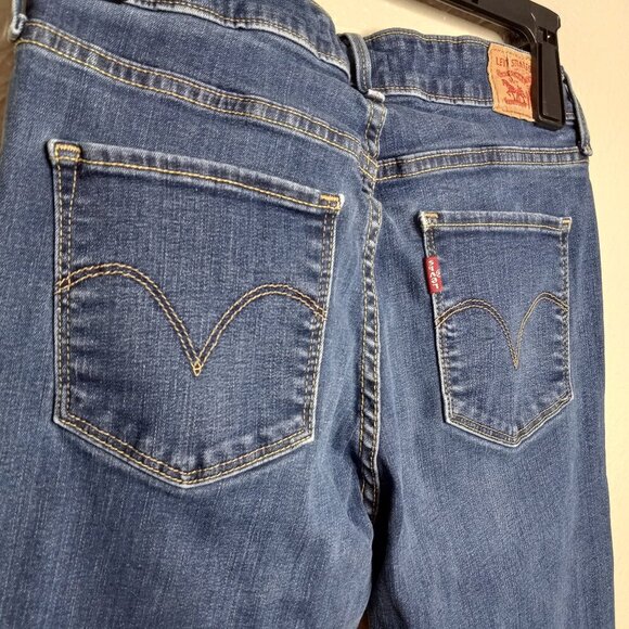 LEVI'S Women's 515 Skinny Mid-Rise Dark Wash Jeans sz 8 - Picture 6 of 7